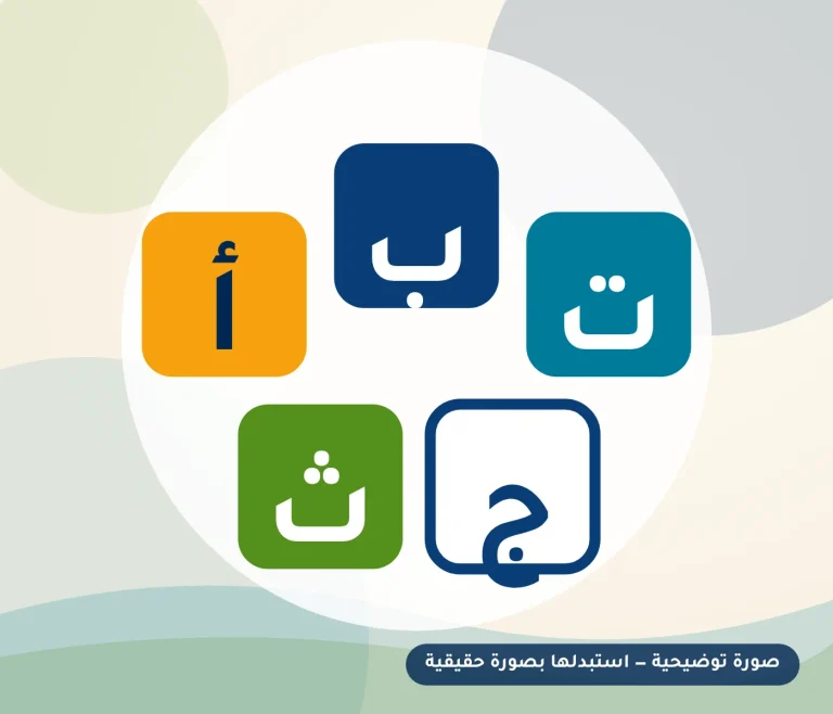 صورة توضيحية: الحروف العربية